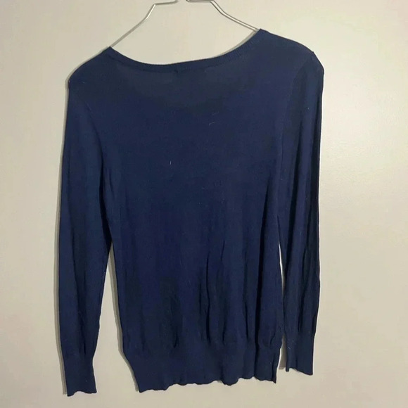 Pea in the Pod Maternity Navy Blue Jeweled Sweater Size L - Picture 2 of 3